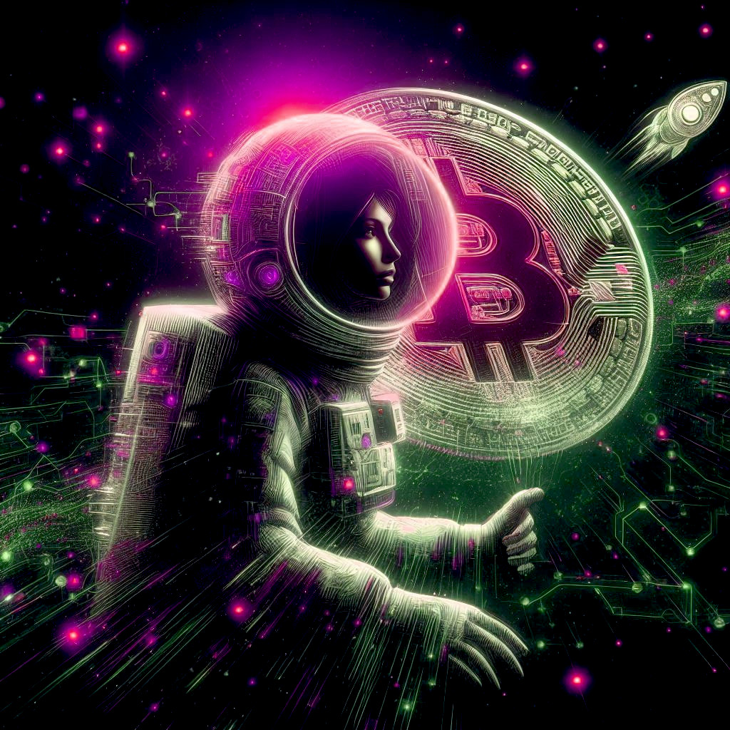 Deep Space Bitcoin Astronaut