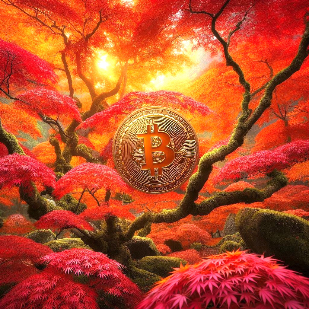 Colorful Bitcoin Fall